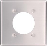 🔳 leviton 83026 2-gang flush mount aluminum wallplate - standard size receptacle cover логотип