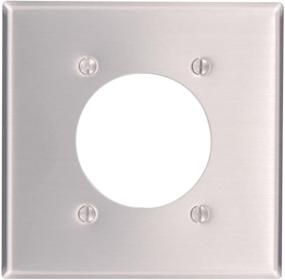 img 2 attached to 🔳 Leviton 83026 2-Gang Flush Mount Aluminum Wallplate - Standard Size Receptacle Cover