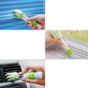 img 1 attached to 🔌 TIHOOD 10Packs Vehicle Headrest Hooks - Sturdy Seat Hangers for Handbags, Grocery Bags with Bonus Air Conditioner Brush