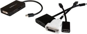 img 1 attached to 🌍 StarTech.com Travel A/V Adapter: 3-in-1 Mini DisplayPort to DisplayPort, DVI, or HDMI Converter - MDP2DPDVHD