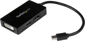 img 4 attached to 🌍 StarTech.com Travel A/V Adapter: 3-in-1 Mini DisplayPort to DisplayPort, DVI, or HDMI Converter - MDP2DPDVHD