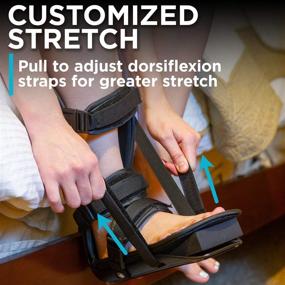 img 1 attached to Adjustable Plantar Fasciitis Night Foot Splint - Sleeping Stretch Boot for Fascia, Tendon, and Calf Stretching, Achilles Tendonitis Brace, Heel and Bone Spur Pain Treatment - Medium Size