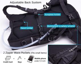 img 1 attached to 🎒 Dtown Hydration Backpack with 2L BPA Free Water Bladder - Ideal for Hiking, Cycling, Camping, Biking or Running - Keeps Liquid Cool for up to 4 Hours