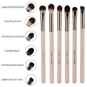 img 3 attached to 🖌️ Professionally Blending Eyeshadow Makeup Brush Set - 6 Pcs for Concealer, Eyebrows, and Eyeliner - Soft Hairs & Wood Handle