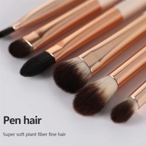 img 2 attached to 🖌️ Professionally Blending Eyeshadow Makeup Brush Set - 6 Pcs for Concealer, Eyebrows, and Eyeliner - Soft Hairs & Wood Handle