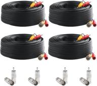 🔌 bnc video power cable – 4 pack, 100 feet – pre-made all-in-one security camera wire with connectors for cctv dvr surveillance system logo