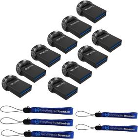 img 3 attached to 10 Pack Bundle of SanDisk 16GB Ultra Fit USB 3.1 Low-Profile Flash Drive (SDCZ430-016G-G46) - Including (5) Everything But Stromboli (TM) Lanyard