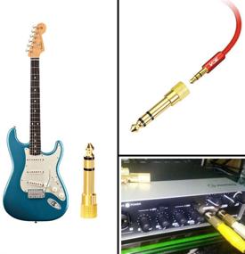 img 1 attached to VCE 2-Pack 6.35mm Male to 3.5mm Female Stereo Jack Adapter: Perfect for Aux Cable, Guitar Amplifier, Headphone