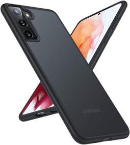 img 4 attached to 📱 TORRAS Galaxy S21+ Plus Case 6.7" [6FT Military Drop Protection] [Semi-Clear] Frost Black Matte Hard Back & Soft Edge Slim Case 5G Guardian Series