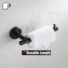 img 2 attached to 🚽 JQK Toilet Paper Holder Oil Rubbed Bronze: Stylish 5 Inch Stainless Steel Dispenser for Bathroom - Mega Roll Wall Mount Solution (TPH100-ORB)