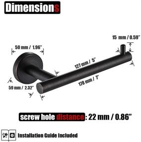img 3 attached to 🚽 JQK Toilet Paper Holder Oil Rubbed Bronze: Stylish 5 Inch Stainless Steel Dispenser for Bathroom - Mega Roll Wall Mount Solution (TPH100-ORB)