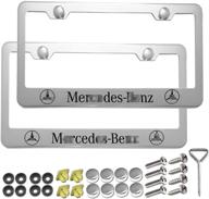 🏎️ премиальная рамка для номерного знака из алюминиевого сплава для mercedes benz - набор из 2 штук, подходит для номерного знака mercedes benz, от carsport логотип