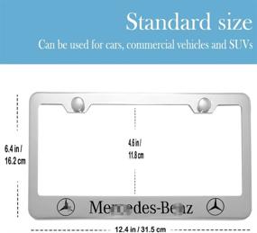 img 3 attached to 🏎️ Премиальная рамка для номерного знака из алюминиевого сплава для Mercedes Benz - набор из 2 штук, подходит для номерного знака Mercedes Benz, от Carsport