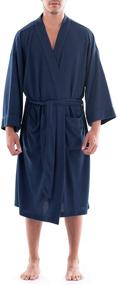 img 4 attached to Comfortable and Stylish: Fruit of the Loom Men's Waffle Kimono Robe