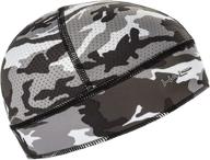 🧢 halo headband skull cap - the ultimate moisture-wicking, absorbent, lightweight skull cap for peak performance - camo grey logo