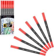 hethrone dual markers brush pen - markers for adult coloring books(red) logo