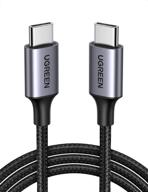 🔌 ugreen usb-c to usb-c cable 60w - type-c pd fast charging cord for samsung galaxy note 10, s20, s10, s9, google pixel 4, 3, 2 xl, macbook air 13" ipad pro 2020, chromebook, nintendo switch - 6ft logo