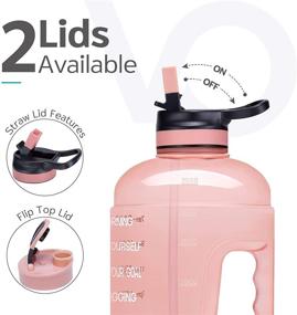 img 2 attached to 💧 Optimize Your Hydration: Venture Pal 128 oz Motivational Water Bottle with 2 Lids (Chug and Straw) - Leakproof BPA Free Tritan Sports Water Jug with Time Marker for Daily Water Intake