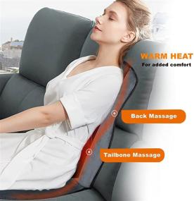 img 3 attached to 🪑 Sojoy Back Massager for Chair - 3 Vibrating Nodes Release Stress - 3 Massage Speed & Temperature Options - with 2 Adapters for Home Office & Car