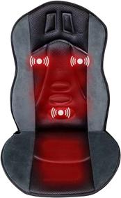 img 4 attached to 🪑 Sojoy Back Massager for Chair - 3 Vibrating Nodes Release Stress - 3 Massage Speed & Temperature Options - with 2 Adapters for Home Office & Car