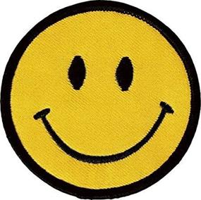 img 3 attached to 😊 Set of 1 Smiley Happy / Smile Face Logo Badge Iron-On Patches with a Diameter of 2 3/4 inches