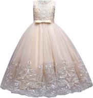 princess embroidered bridesmaid dresses for girls - ibtom castle clothing logo