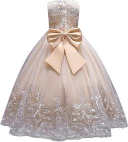 img 2 attached to Princess Embroidered Bridesmaid Dresses for Girls - IBTOM CASTLE Clothing