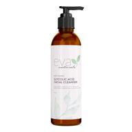 🧼 eva naturals glycolic acid facial cleanser - powerful exfoliating & anti-aging face wash to diminish wrinkles, blackheads, uneven skin tone, hyperpigmentation & acne - 6 oz logo