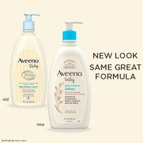 img 3 attached to Aveeno Baby Daily Moisture Body Lotion: Delicate Skin Care with Natural Colloidal Oatmeal, Hypoallergenic & Fragrance-Free - 18 fl. oz