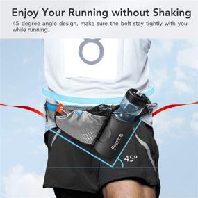 img 2 attached to 🏃 FREETOO Lightweight Water Bottle Belt - Non-Bounce Hydration Waist Pack with Bottle Holder for Runners, Marathon, Fitness Training, Hiking, and Jogging