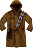 chewbacca robe for star wars enthusiast boys: cosy galactic bathrobe logo