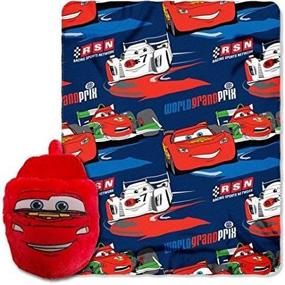 img 3 attached to 🚗 Disney Cars 2 Throw Blanket 40" x 50" with Foot Warmer Slipper Set - Pixar