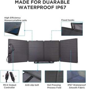 img 2 attached to 🌞 EF ECOFLOW 110W Portable Solar Panel: Efficient Foldable Charger for Power Station | Waterproof IP67, Adjustable Kickstand - Ideal for Outdoor Camping & Off Grid RV Systems