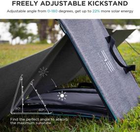 img 3 attached to 🌞 EF ECOFLOW 110W Portable Solar Panel: Efficient Foldable Charger for Power Station | Waterproof IP67, Adjustable Kickstand - Ideal for Outdoor Camping & Off Grid RV Systems