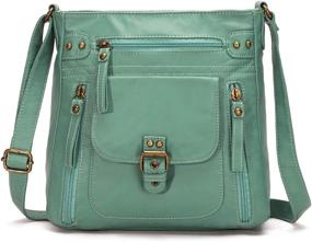 img 4 attached to 👜 Women's KL928 Crossbody Bags: Stylish Shoulder Purses and Handbags in PU Washed Leather