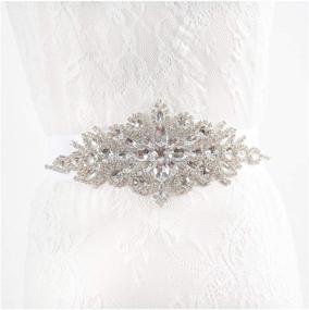 img 3 attached to ShinyBeauty Belt Bridal Sash Wedding Dress