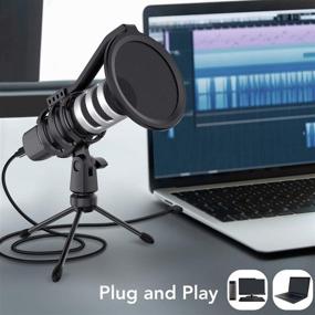 img 3 attached to 🎙️ YOTTO USB Microphone Kit: Professional 192KHz/24bit Studio Recording Mic for Clear Vocals, Voice Overs, Podcasting, Gaming, and Streaming – Includes Pop Filter, Tripod, and Shock Mount