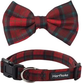 img 4 attached to 🐾 Pet Heroic Adjustable Plaid Dog Cat Collar with Grid Bowtie: Stylish and Durable Collars for Small, Medium, and Large Pets in 3 Styles