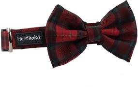 img 2 attached to 🐾 Pet Heroic Adjustable Plaid Dog Cat Collar with Grid Bowtie: Stylish and Durable Collars for Small, Medium, and Large Pets in 3 Styles