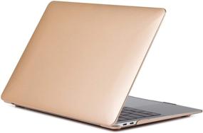 img 4 attached to Se7enline MacBook New Air 2021/2020 Case 13 inch Gold: Sturdy Metallic Hard Shell Cover with Retina Display and Touch ID Compatibility