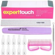 💅 complete gel nail polish remover kit - includes 325 lint free nail wipes, 10 soak off nail clips, 2 100/180 grit nail files, 1 nail brush, and 1 nail cuticle peeler logo