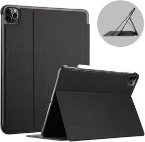 img 4 attached to ProCase iPad Pro 11 Case 2nd Gen 2020 & 2018 - Slim Smart Cover with Apple Pencil 2 Charging - Black