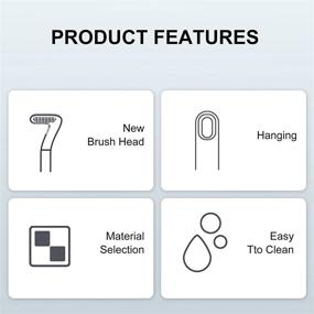 img 2 attached to 🏌️ 2 Pack Golf Toilet Brush: Non-Sticky Hair & Silicone Flexible Head, Space-Saving with Hooks - No Drilling Toilet Bowl Brush