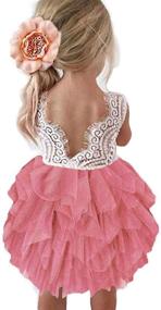 img 4 attached to 👗 Search-optimized: Backless A-line Lace Back Flower Girl Dress by Topmaker