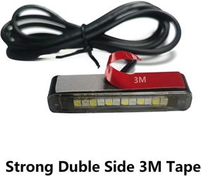 img 2 attached to 🏍️ NBWDY 1x12Pc Amber White LED Waterproof Motorcycle License Plate Light with LED Signal, Brake, Stop, and Tail Lights for Bike and Scooter (Amber & White Light Color, 12 LEDs)