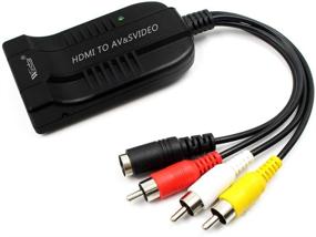 img 3 attached to 🔌 Wiistar HDMI to Male AV CVBS S-Video Converter Adapter - HDMI to Male 3RCA Composite R/L S Video 1080P Video Converter Box with AV Svideo Cable