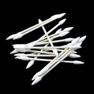 🌼 800-piece 4-pack cotton swabs with double precision tips & paper sticks: 200 pieces per pack (double-pointed shape) logo