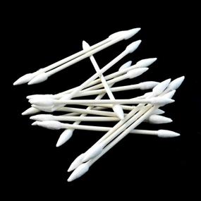 img 4 attached to 🌼 800-Piece 4-Pack Cotton Swabs with Double Precision Tips & Paper Sticks: 200 Pieces Per Pack (Double-Pointed Shape)