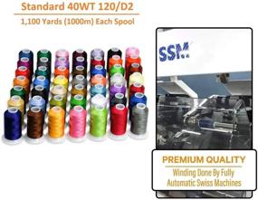 img 2 attached to 🧵 ThreadNanny Premium 50 Colors Polyester Machine Embroidery Thread Kit - 1100yards - Suitable for Pro and Beginner Levels - Compatible with Brother, Babylock, Singer, Janome Embroidery and Sewing Machines