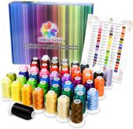 🧵 threadnanny premium 50 colors polyester machine embroidery thread kit - 1100yards - suitable for pro and beginner levels - compatible with brother, babylock, singer, janome embroidery and sewing machines logo